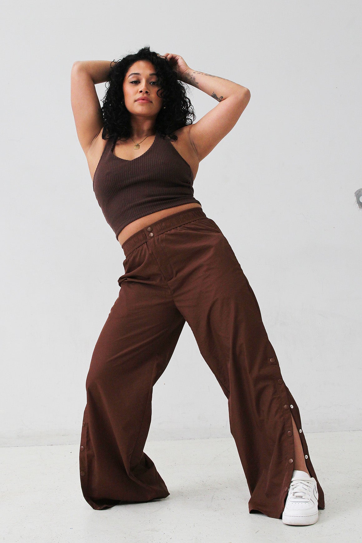 First Base 90's Ribbed Halter - Brown