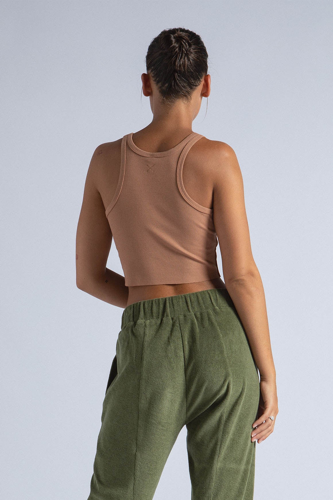 Classic Lace Up Rib Tank