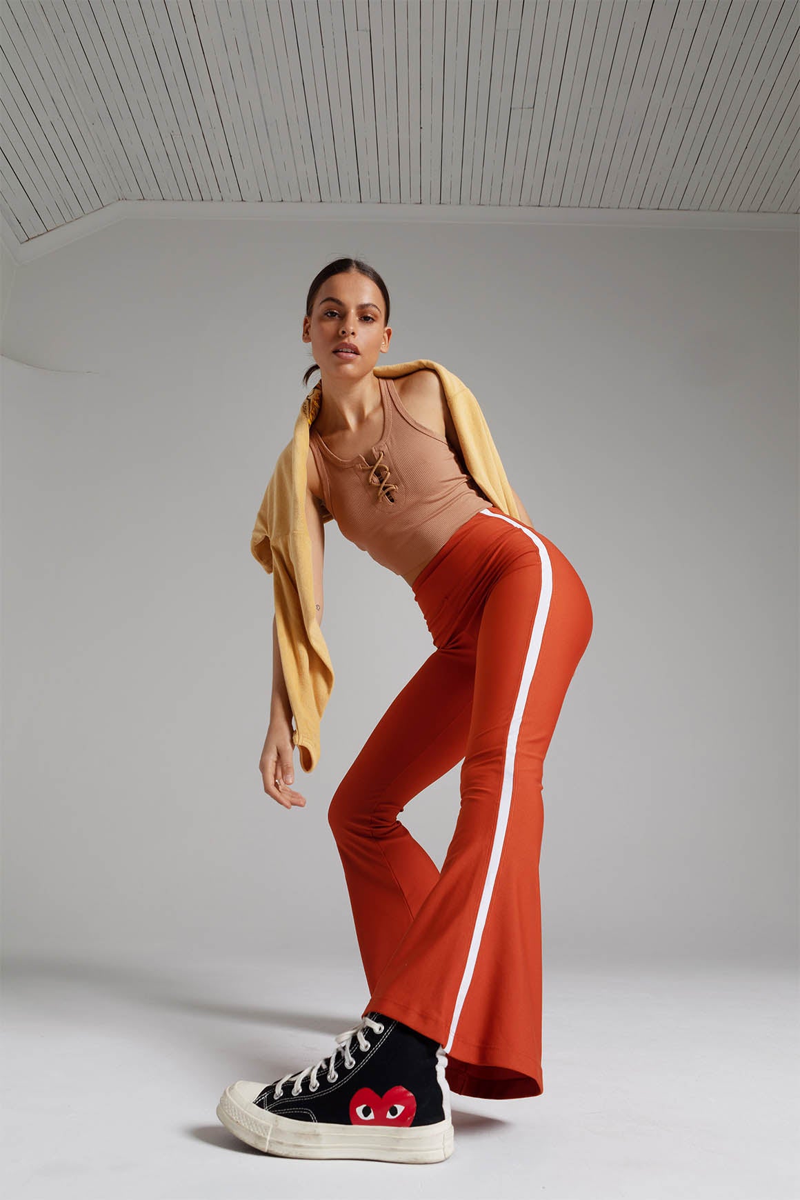 Classic Lace Up Rib Tank