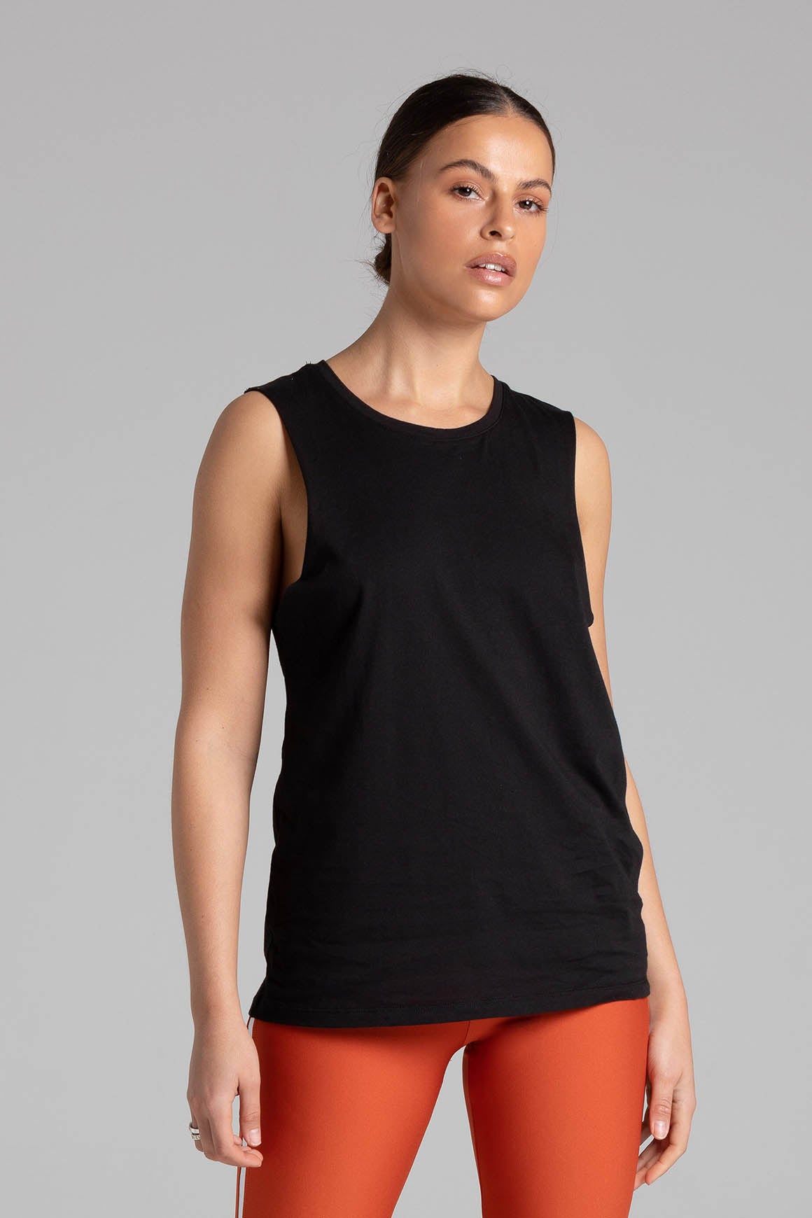 Core Organic Fitted Tank Top with Support, Great Plains
